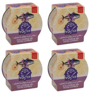 Thon au safran – Aliments en conserve Gilani 180g, paquet de 4