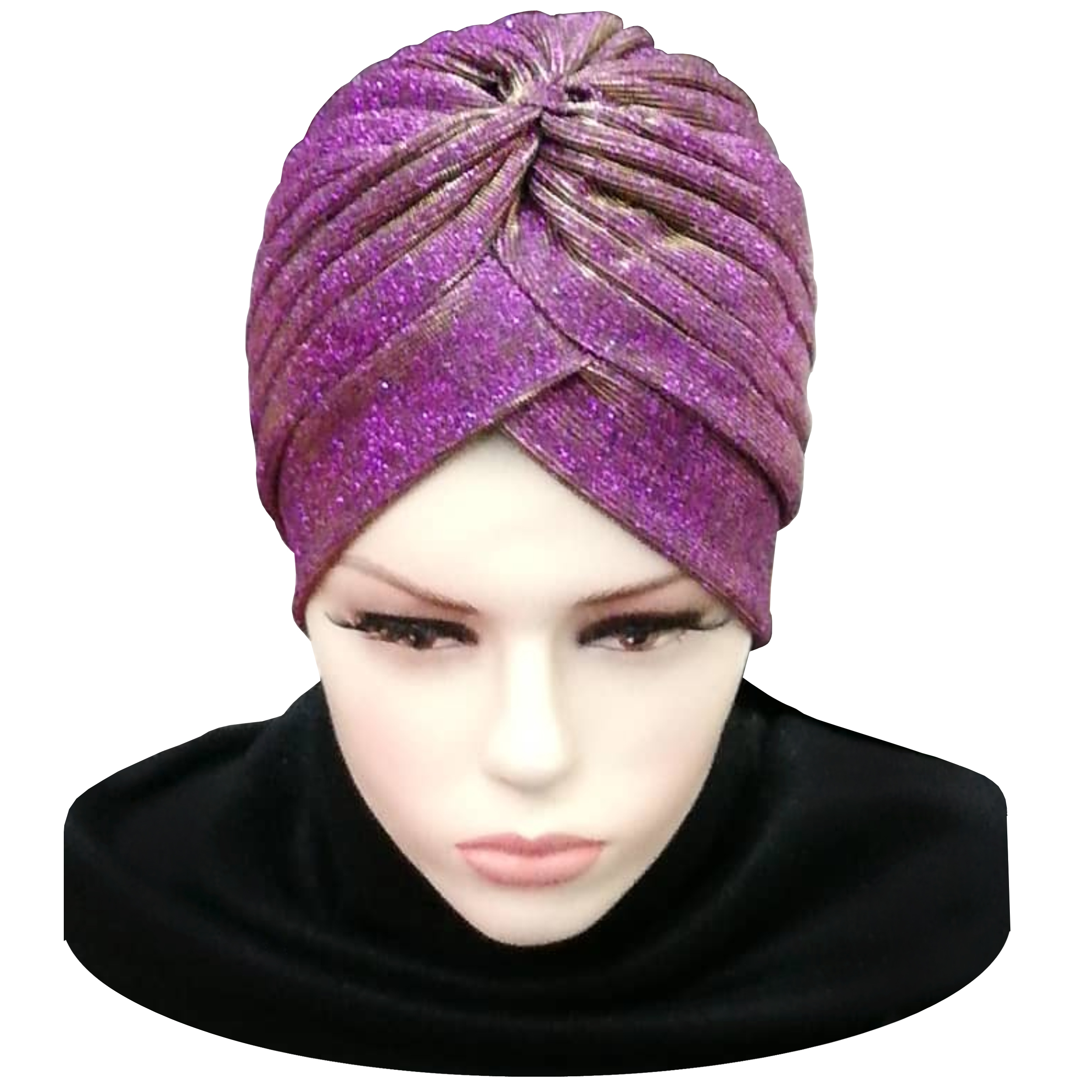 Turban Élégant et Brillant en Velours pour un Look Glamour