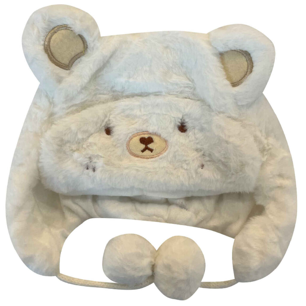 Chapeau bébé blanc - Adapté pour l'automne et le printemps (6 à 36 mois)