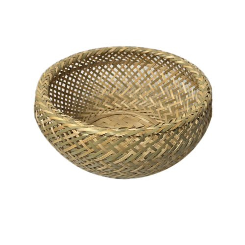 Panier en osier tissé avec design en bambou – Solutions de rangement au décor stylé
