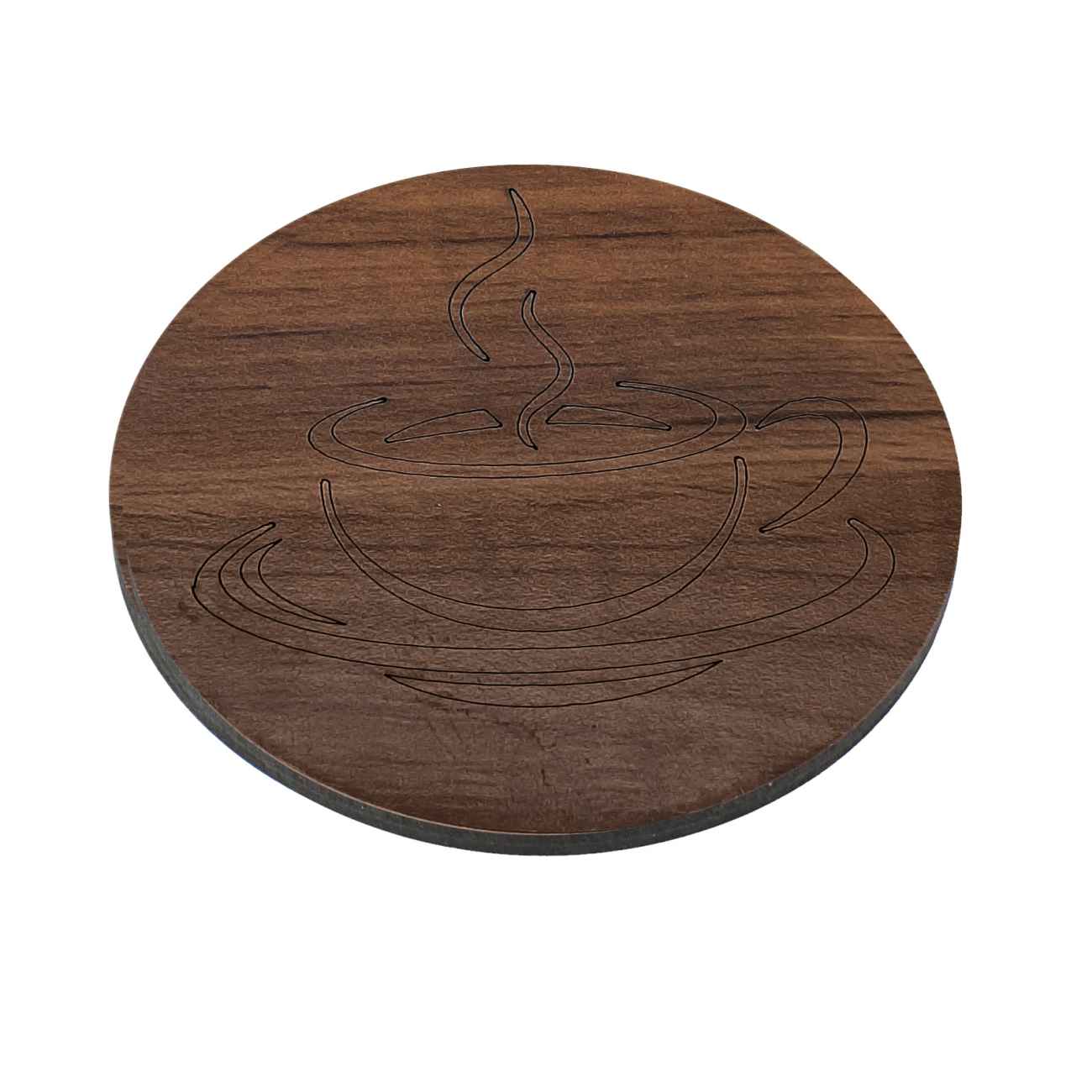 Sous-verres en bois – Design tronc d’arbre avec porte-sous-verres (Pack de 6)