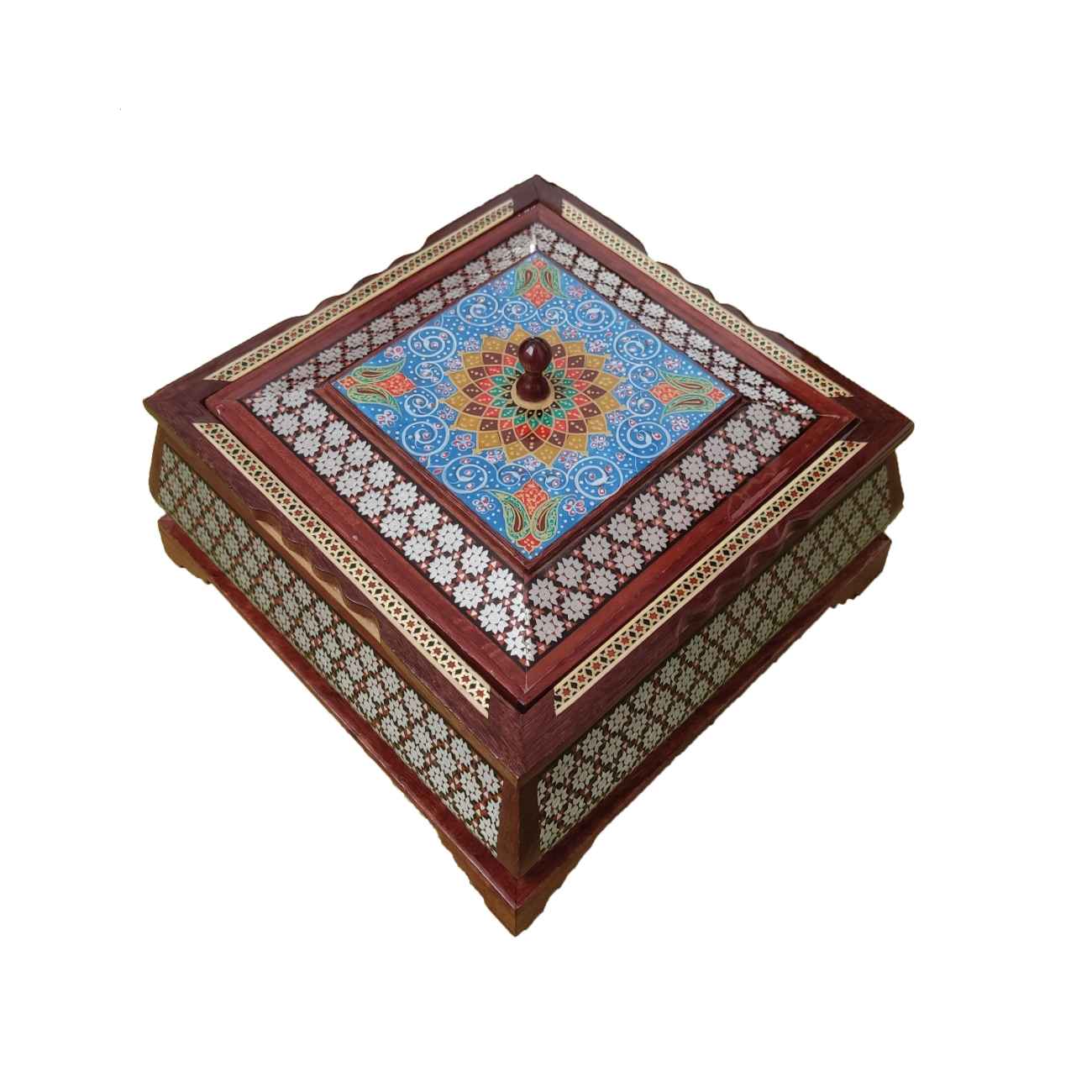 Coupelle à Bonbons Khatam Kari en Bois – Présentoir Élégant pour Toutes les Occasions