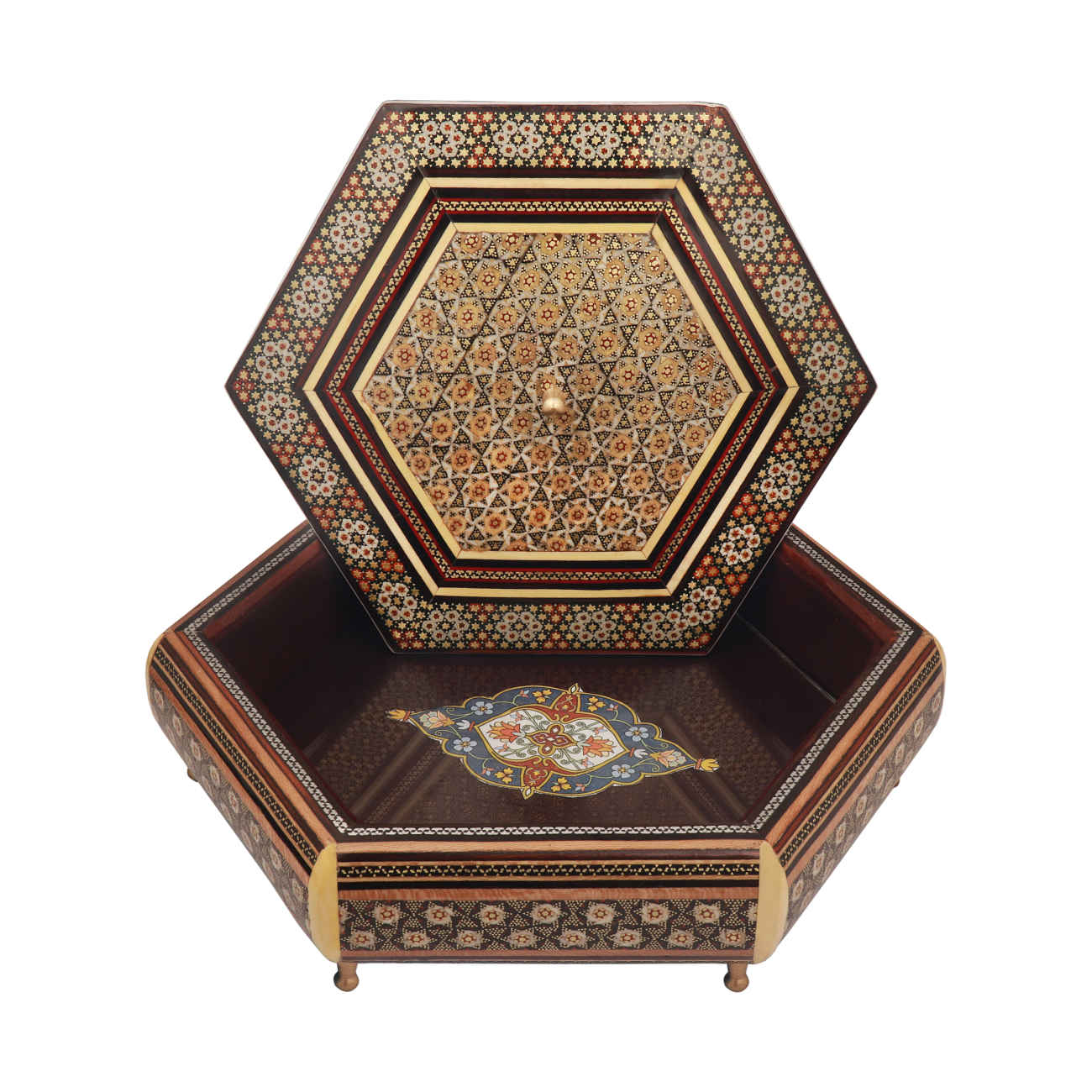 Coupelle à Bonbons Khatam Kari en Bois – Une Touche Décorative Intemporelle