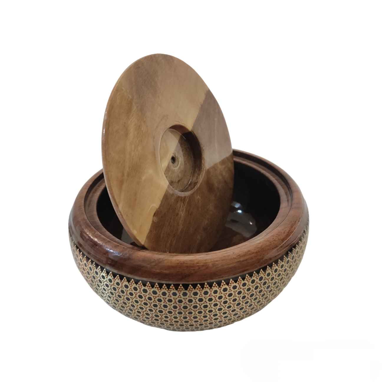 Coupelle à Bonbons Khatam Kari en Bois – Une Touche Artistique pour Votre Table