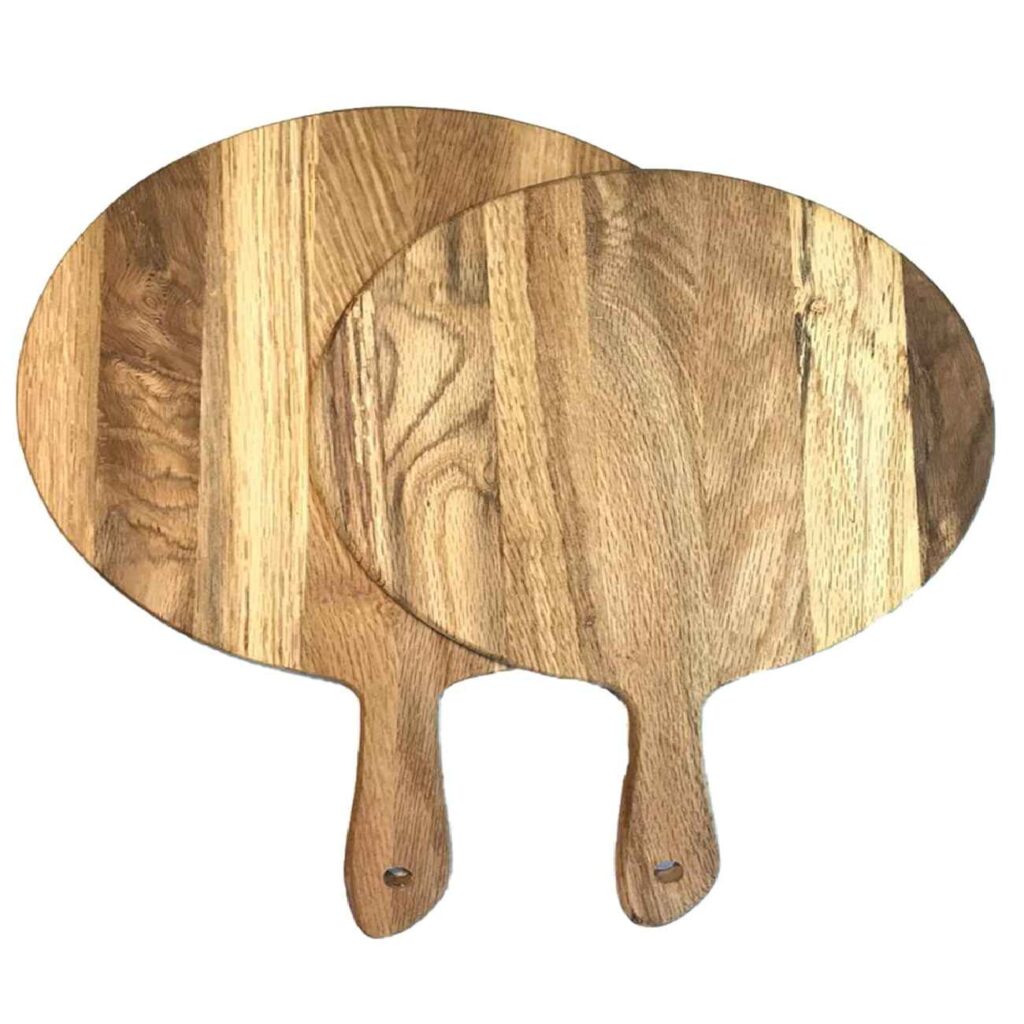 Planche à découper et à servir en bois – Idéale pour les plateaux de fromages et la charcuterie (Set de 2)