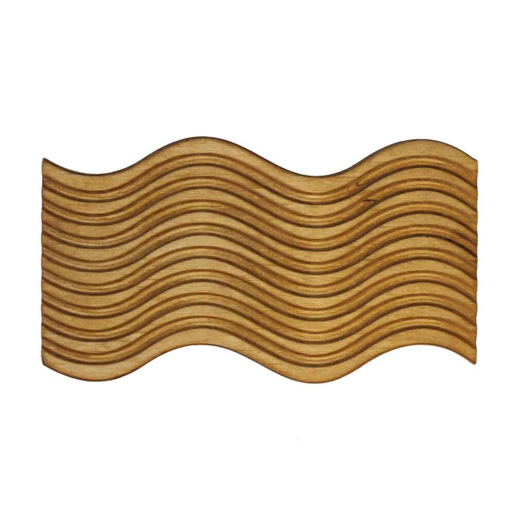Planche à découper et à servir en bois – Idéale pour les plateaux de viandes et de fromages | Modèle Wave
