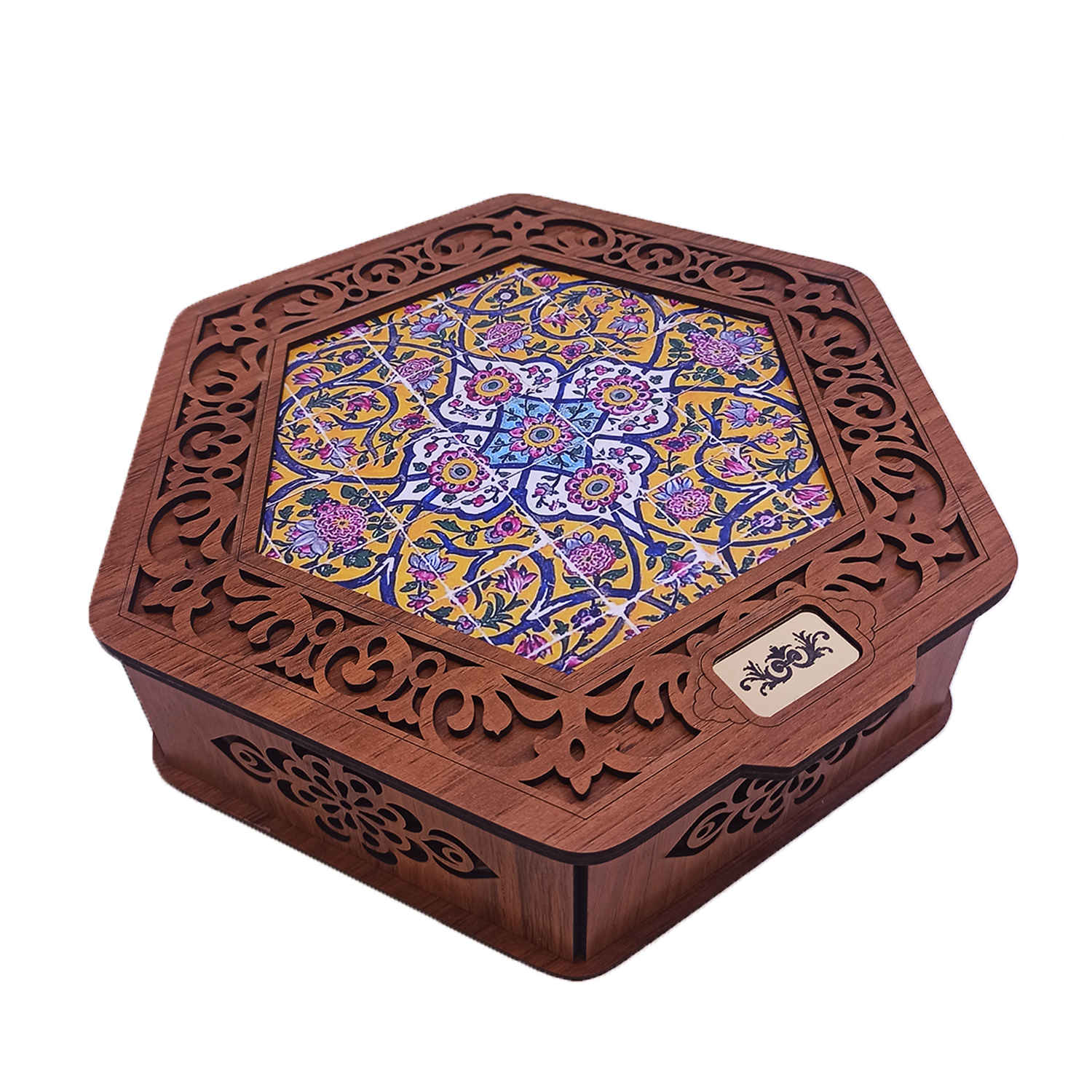 Boîte organisatrice en bois pour sachets de thé Idéale pour les amateurs de thé et en cadeau avec design floral