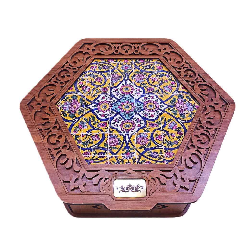 Boîte organisatrice en bois pour sachets de thé Idéale pour les amateurs de thé et en cadeau avec design floral