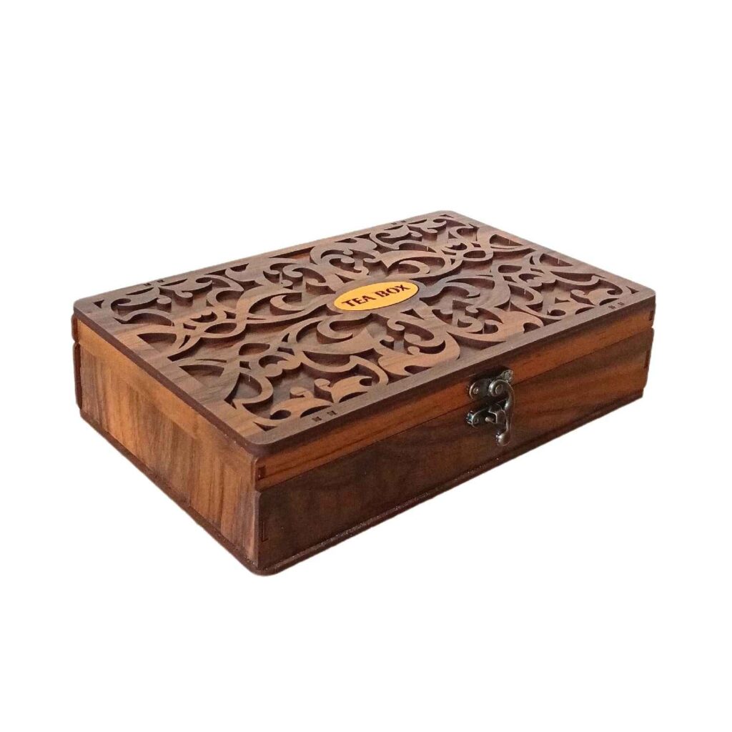 Boîte organisatrice en bois pour sachets de thé – Idéale pour la maison et le bureau