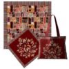 Tapis de prière islamique Sajadah Style Gabbeh - Double face, 3 pièces en tissu Chanel