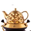 Samovar à gaz persan avec théière Finition lisse 6 Litres
