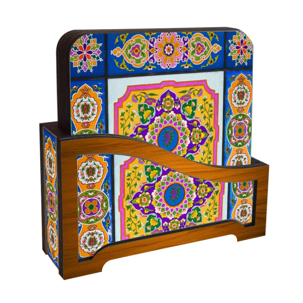 Sous-verre en bois avec design du patrimoine iranien (Pack de 6)