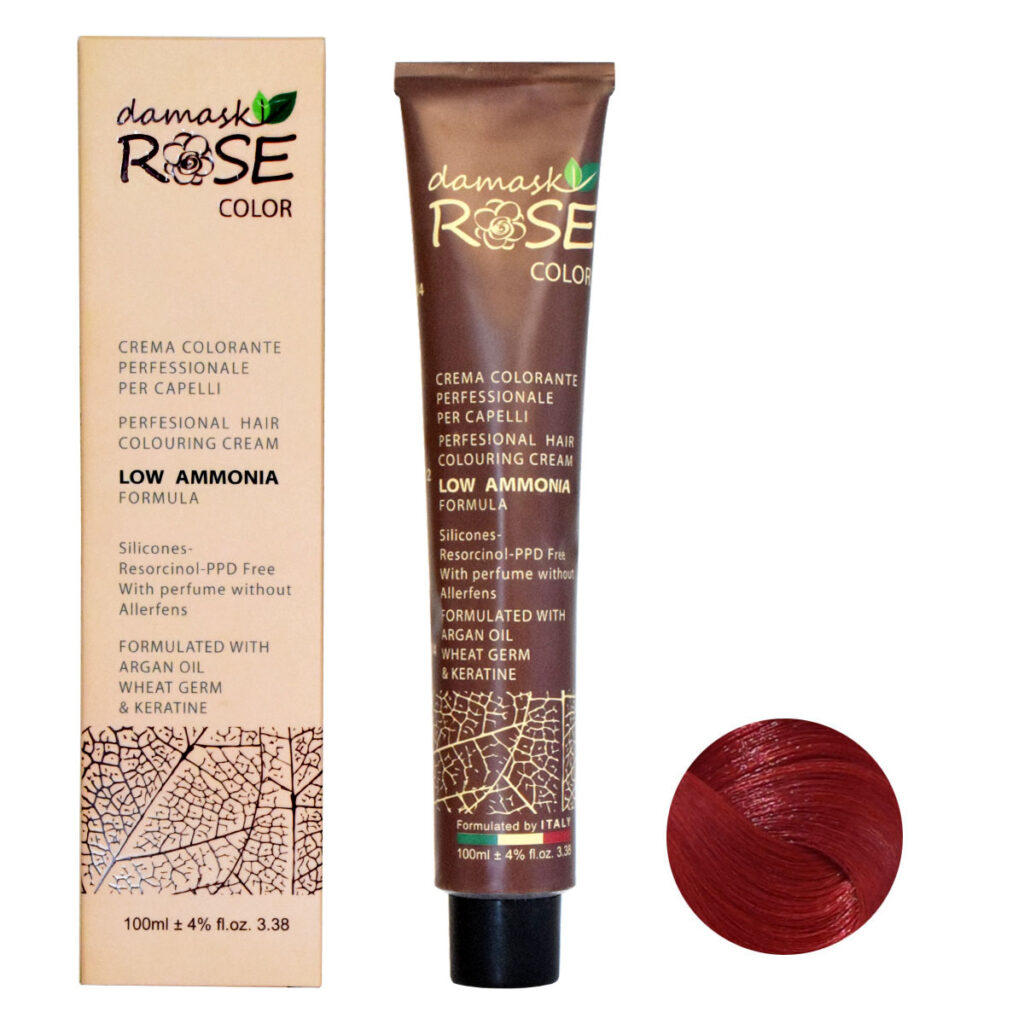 Coloration Capillaire Rose de Damas 7/66 - Teinte Rouge Rubis, 100 ml - Couleur Audacieuse, Vibrante & Brillance Luxueuse