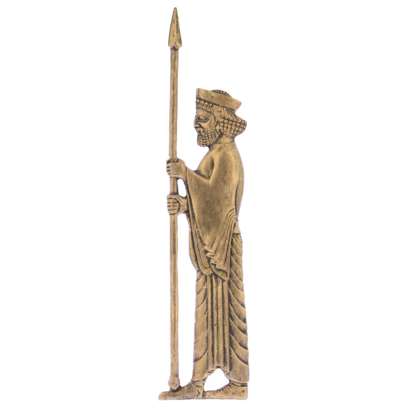 Statue de soldat achéménide – Polyester, design détaillé, durable pour collectionneurs et déco