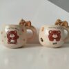 Adorable mug en céramique fantaisie Ours en peluche Une gorgée mignonne et confortable avec une anse ludique