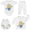 Ensemble de vêtements pour bébé Minions adorable, doux et confortable avec design mignon Minion