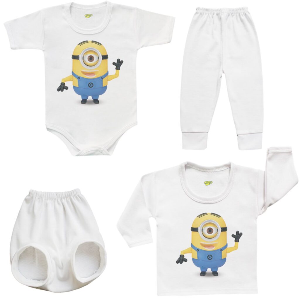 Ensemble de vêtements pour bébé Minions adorable, doux et confortable avec design mignon Minion