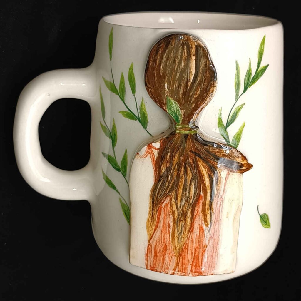 Tasse en céramique artistique - Parfaite pour offrir et collectionner avec design Fille