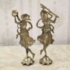 Statue de bronze de deux musiciens dansant - Art sculptural élégant pour la maison ou le bureau