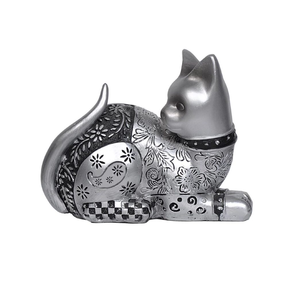 Sculpture de chat en polyester ensemble de 3 - Art élégant et durable pour votre maison