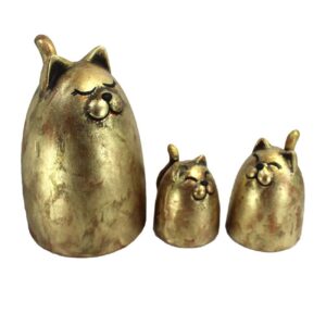 Paire de sculptures de chats en bronze – Design élégant, chef-d’œuvre intemporel
