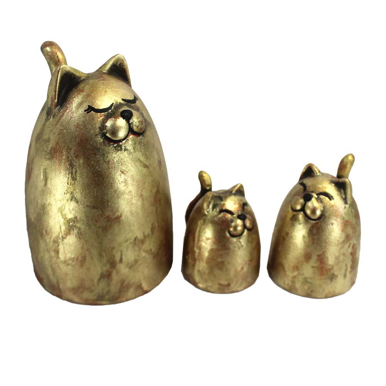 Paire de sculptures de chats en bronze - Design élégant, chef-d'œuvre intemporel