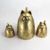 Paire de sculptures de chats en bronze - Design élégant, chef-d'œuvre intemporel