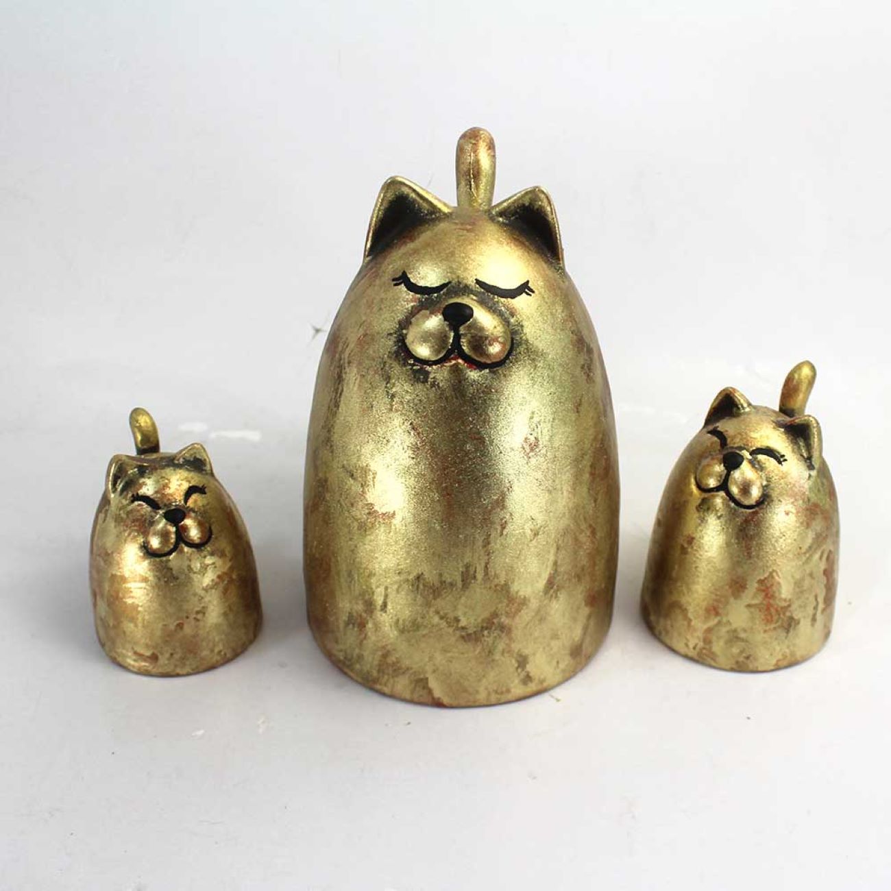 Paire de sculptures de chats en bronze – Design élégant, chef-d’œuvre intemporel