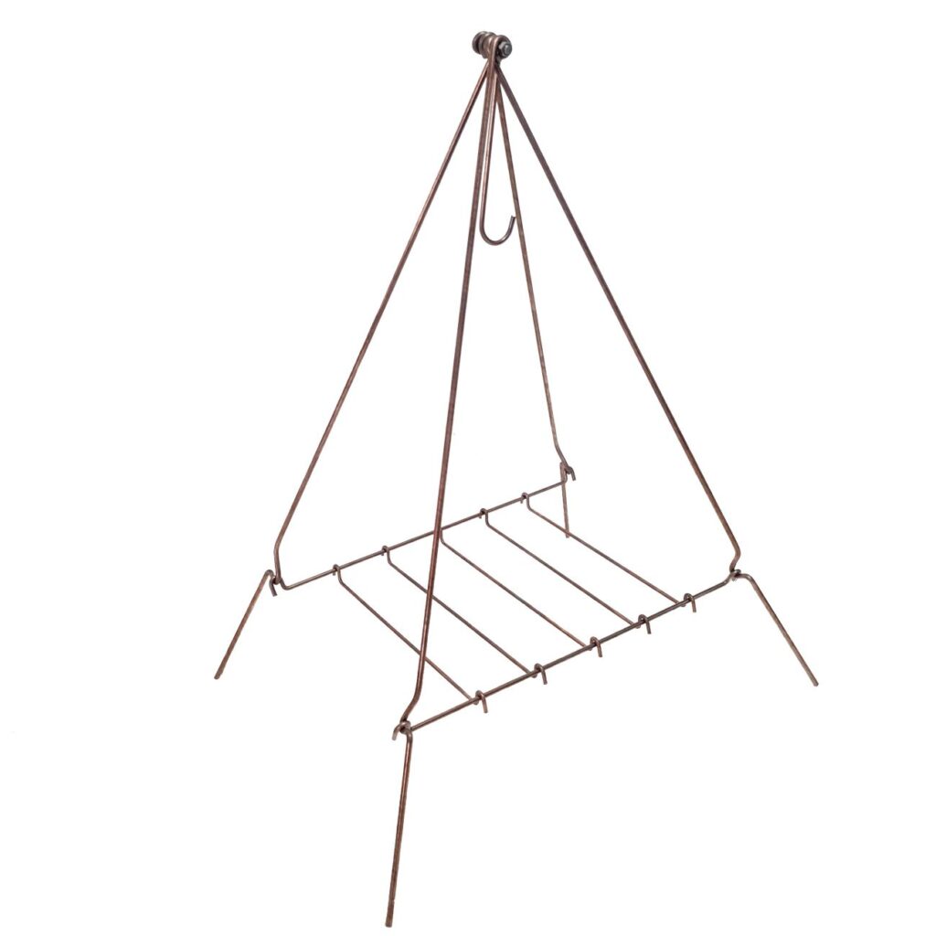 Trépied de Cuisine en Fonte pour Camping - Support de Cuisine Extérieur Durable et Réglable pour Feux de Camp et Cuisine en Plein Air