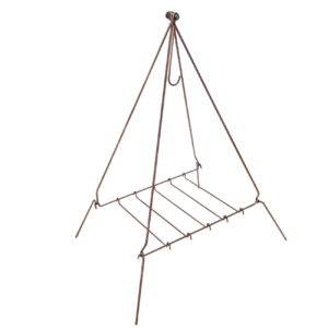 Trépied de Cuisine en Fonte pour Camping – Support de Cuisine Extérieur Durable et Réglable pour Feux de Camp et Cuisine en Plein Air