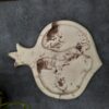Plateau en béton motif grenade – Pièce décorative élégante fabriquée à la main pour la maison ou le bureau