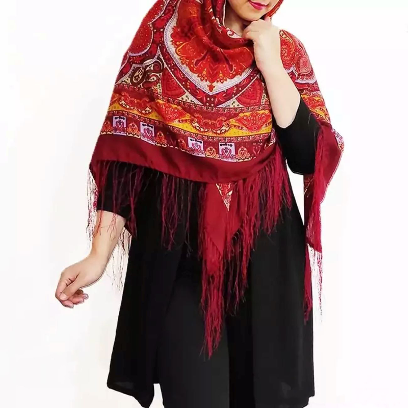 Écharpe Turkmène en Coton – Un Chef-d’œuvre d’Art et de Chaleur