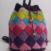 Sac au Crochet Fait Main Tunisien – Design Coloré et Accessoire Personnalisé