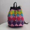 Sac au Crochet Fait Main Tunisien – Design Coloré et Accessoire Personnalisé