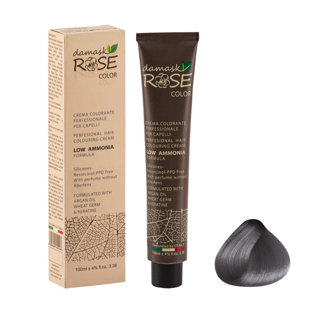 Coloration Capillaire Rose de Damas PR2 - Teinte Argentée, 100 ml - Brillante, Lumineuse & Longue Durée