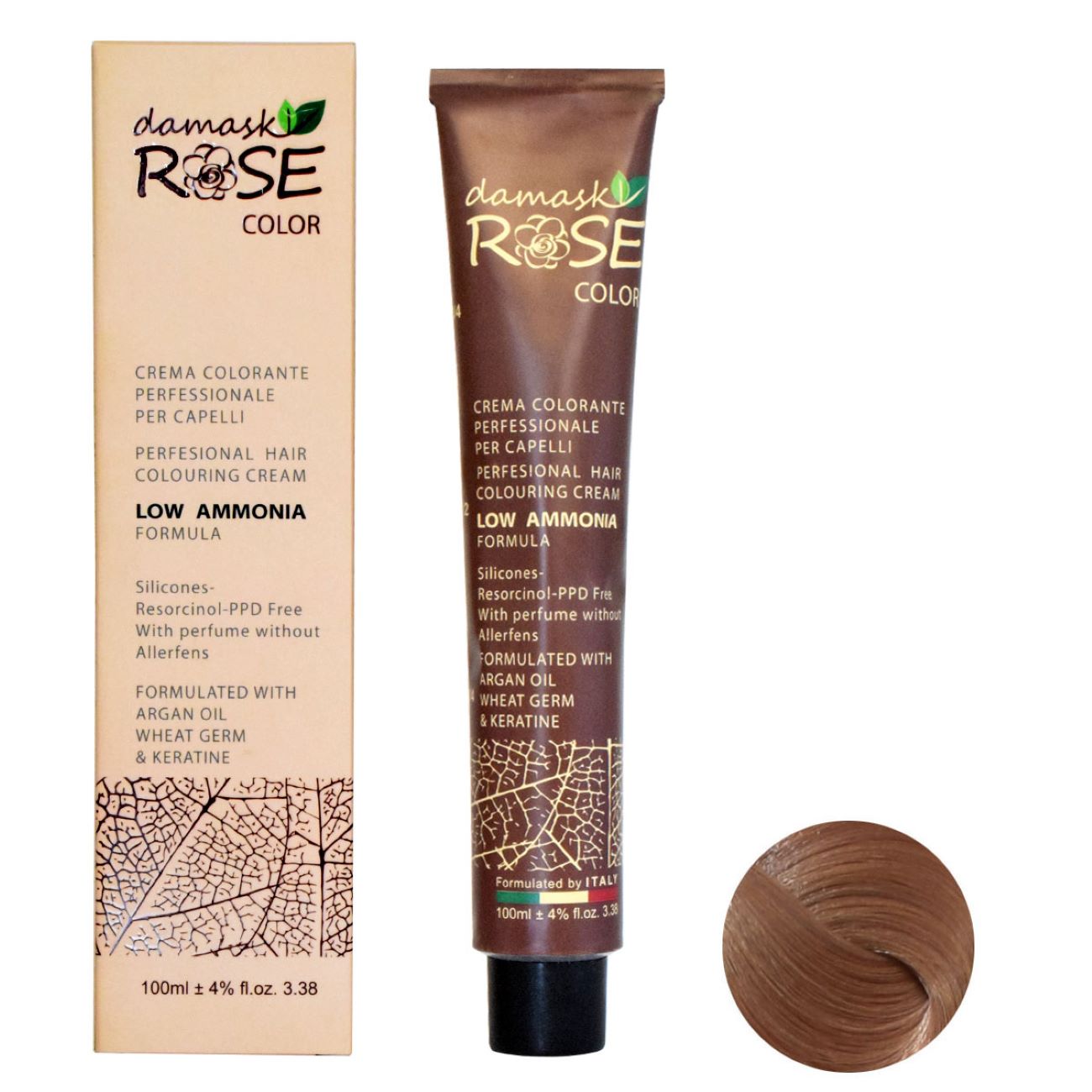 Coloration Capillaire Rose de Damas PR6 - Teinte Bronze Ambré, 100 ml - Couleur Unique & Longue Durée