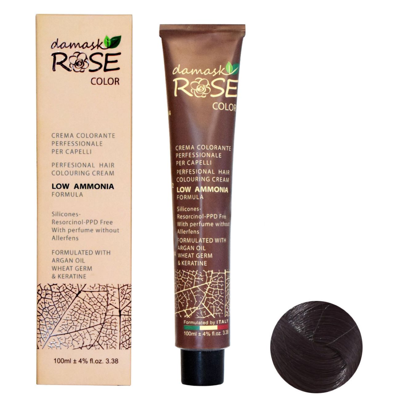 Coloration Capillaire Rose de Damas PR7 - Teinte Cannelle, 100 ml - Riche, Chaleureuse & Longue Durée
