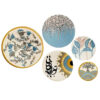 Assiettes décoratives en poterie – Parfaites pour décoration murale, lot de 5