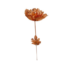 Fleur en Cuivre Décorative – Symbolisme, Beauté et Art Floral Culturel pour Décoration de Maison (x3)