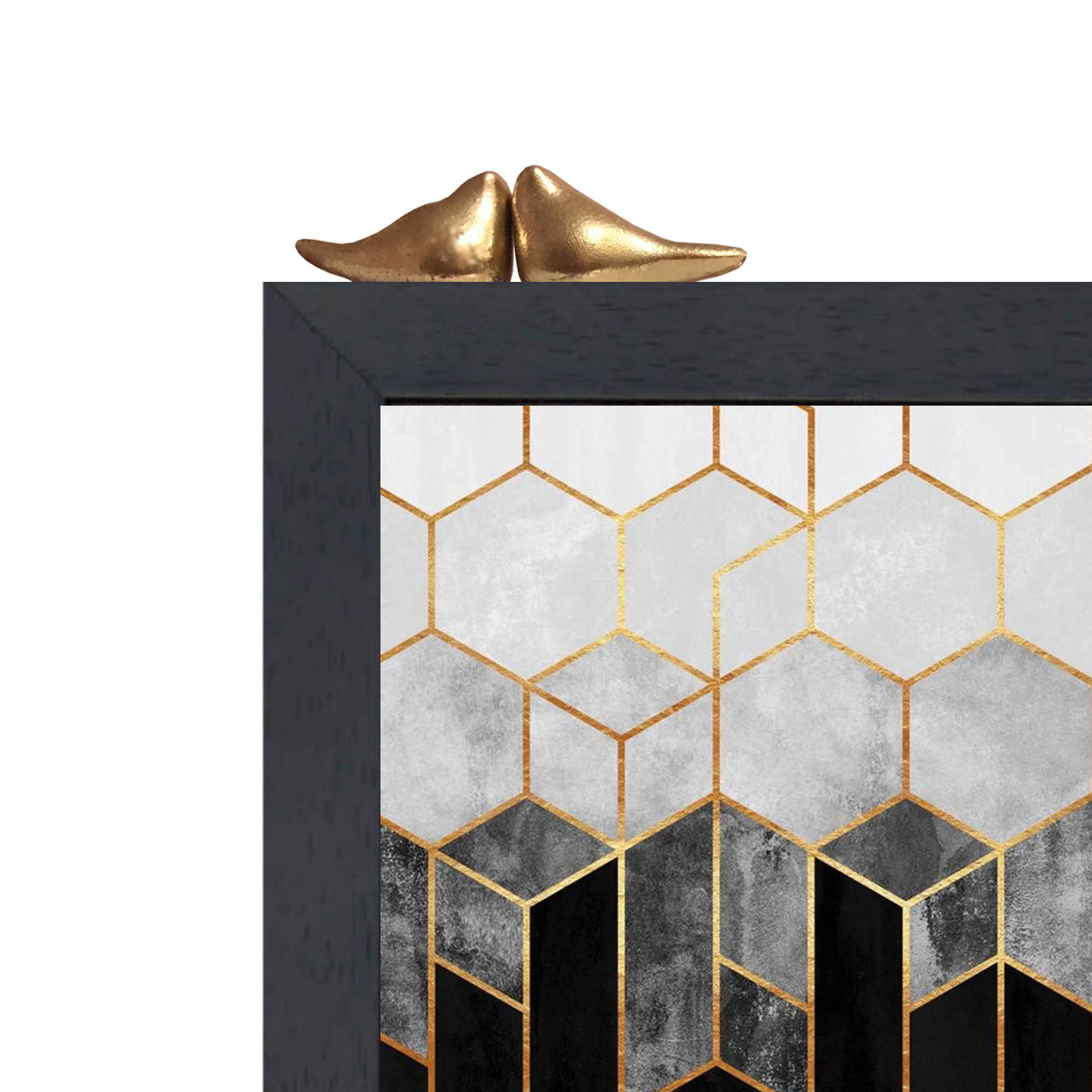 Porte-clés mural décoratif avec design en marbre noir