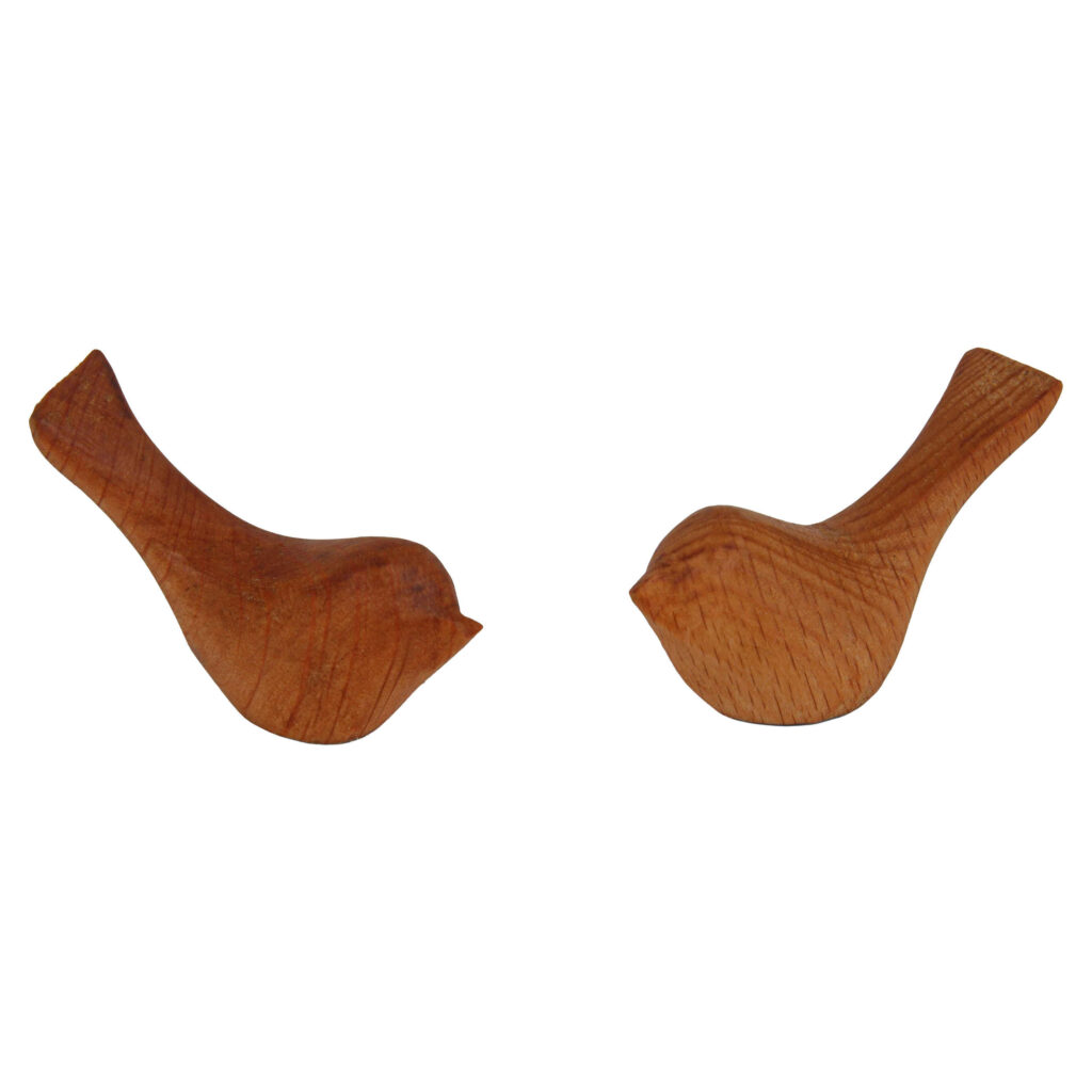 Figurine décorative d'oiseau en bois - Artisanat adapté pour cadeau et décoration
