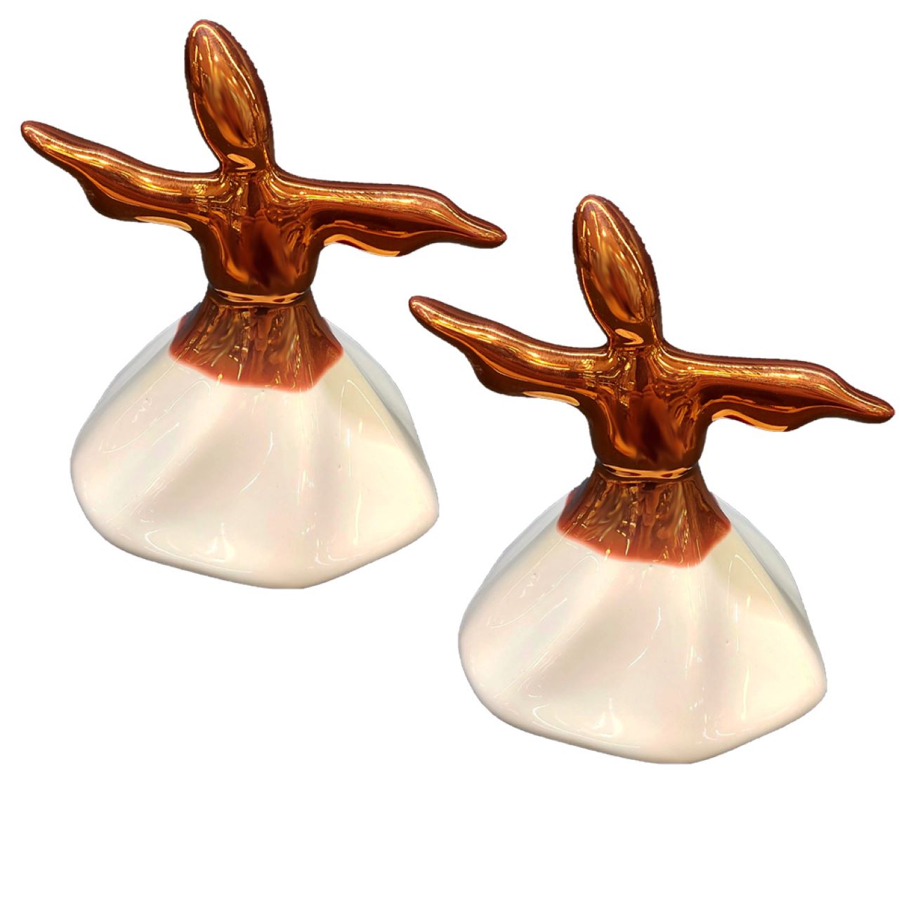 Sculpture en céramique élégante de danse Sama – Artisanat et beauté spirituelle