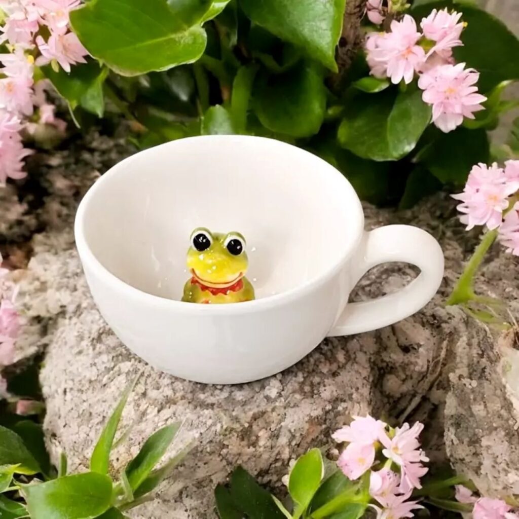 Mug en céramique fantaisie figurine Grenouille Convient pour un usage quotidien et comme cadeau