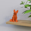 Figurine géométrique de renard cubisme - Art moderne fait main