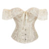 Bustier corset – Parfait pour une fête avec design floral en Milky