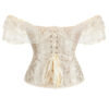 Bustier corset – Parfait pour une fête avec design floral en Milky