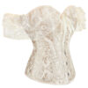 Bustier corset – Parfait pour une fête avec design floral en Milky