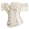 Bustier corset – Parfait pour une fête avec design floral en Milky