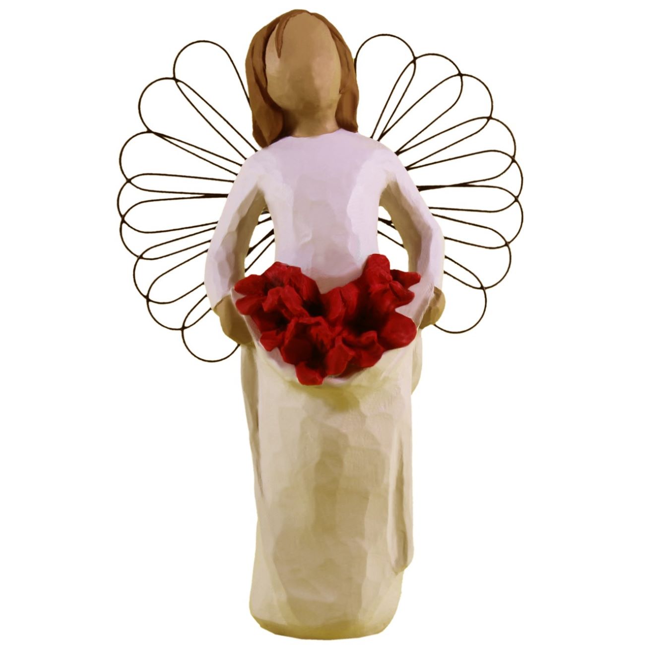 Ange gracieux tenant un bouquet de roses - Symbole d'amour et de sérénité