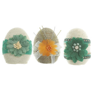 Œufs peints pour la célébration de Nowruz – Idéal pour la décoration Haft-Seen (lot de 3)